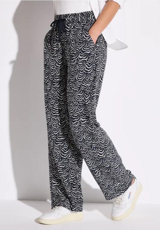 Gemusterte Wide Leg Hose in Oftringen - Bild 1