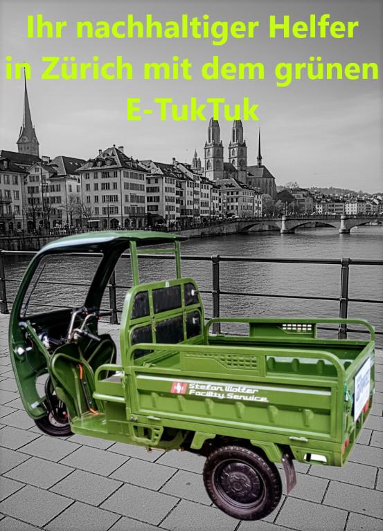 Ihr nachhaltiger Helfer mit dem E-TukTuk in Zürich in Opfikon - Bild 1