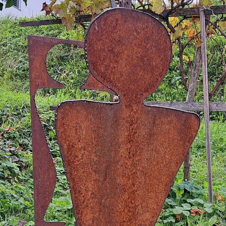 Skulptur aus rohem Eisen, aus gebrannt in der Schweiz - Bild 2