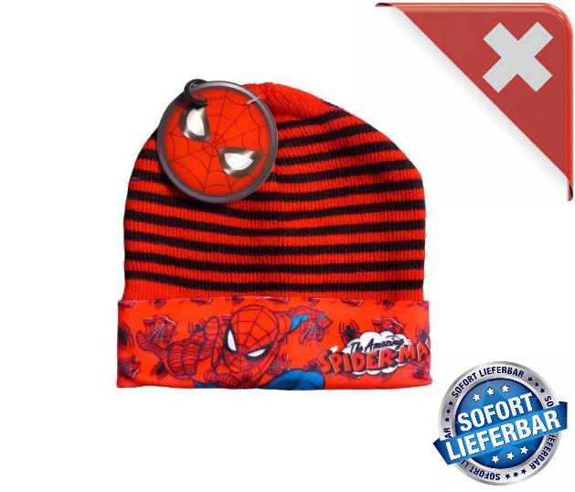 Spider-Man Wintermütze Rot Schwarz Kinder Beanie Neu in Brig - Bild 1