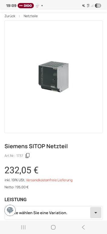 Siemens Hutschienen Netzteil in Thun - Bild 1