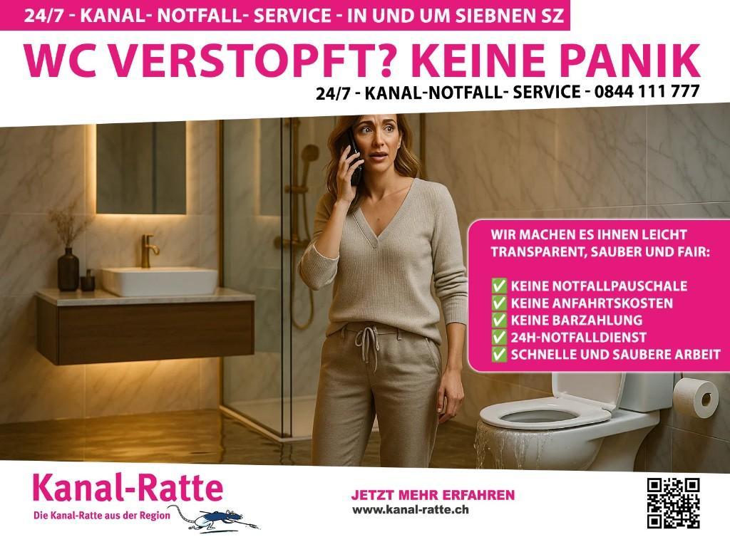 WC verstopft in Siebenen SZ Wir kommen SOFORT! in Stäfa - Bild 1