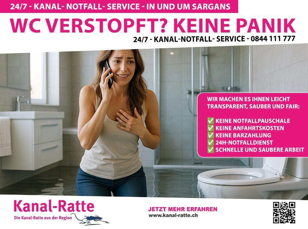 WC verstopft in Sargans Wir kommen SOFORT! in Lachen - Bild 1