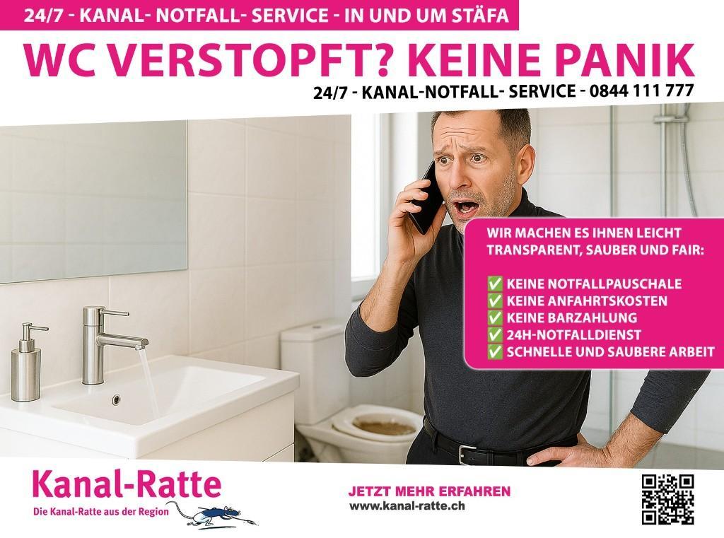 WC verstopft in Stäfa Wir kommen sofort! in Stäfa - Bild 1