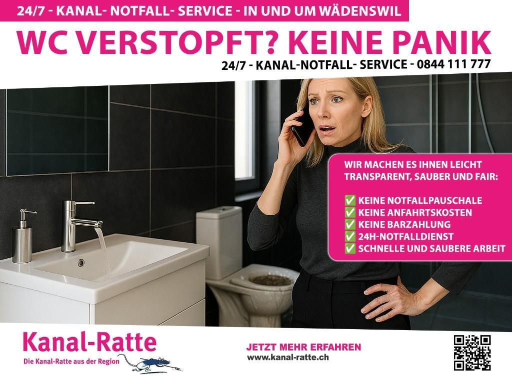 WC verstopft in Wädenswil Wir kommen SOFORT! in Stäfa - Bild 1