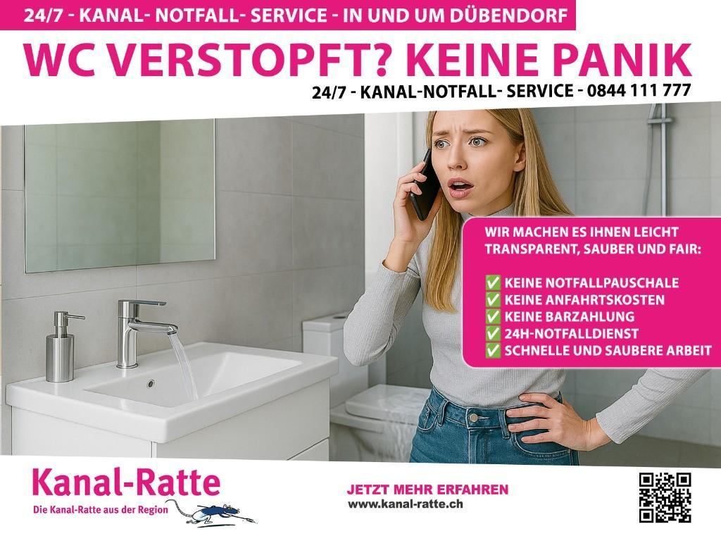 WC verstopft in Dübendorf Wir kommen SOFORT! in Lachen - Bild 1