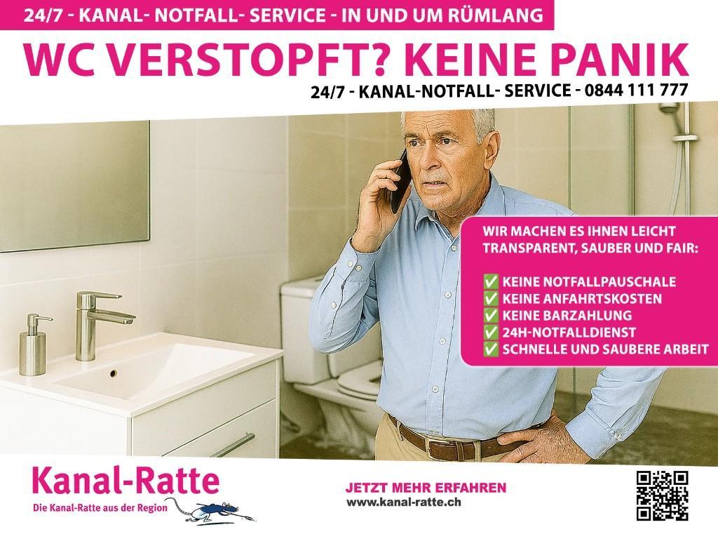 WC verstopft in Rümlang Wir kommen sofort! in Stäfa - Bild 1