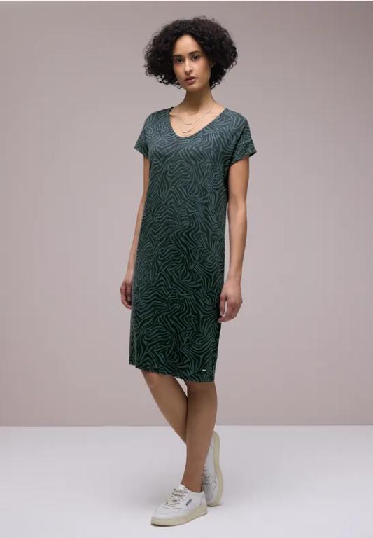 Knielanges Kleid aus Jersey mit Print in Luzern - Bild 1