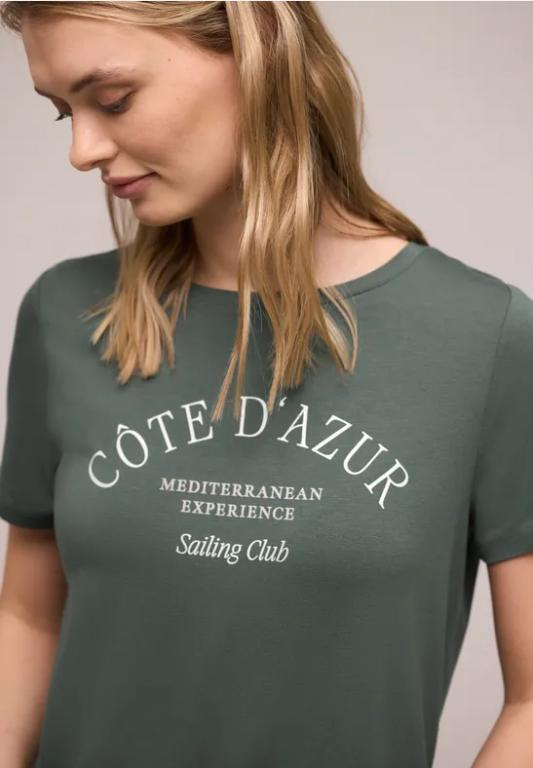 T-Shirt mit Rundhals und Wording in St. Gallen - Bild 1