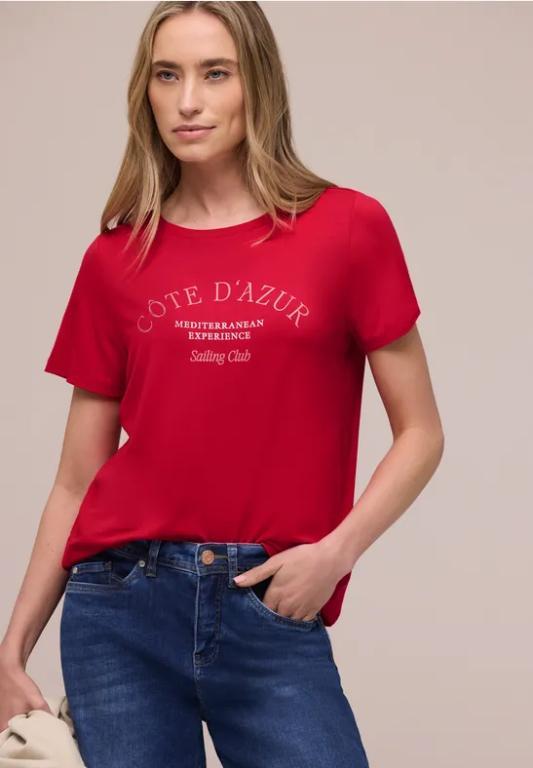 T-Shirt mit Rundhals und Wording in Dulliken - Bild 1
