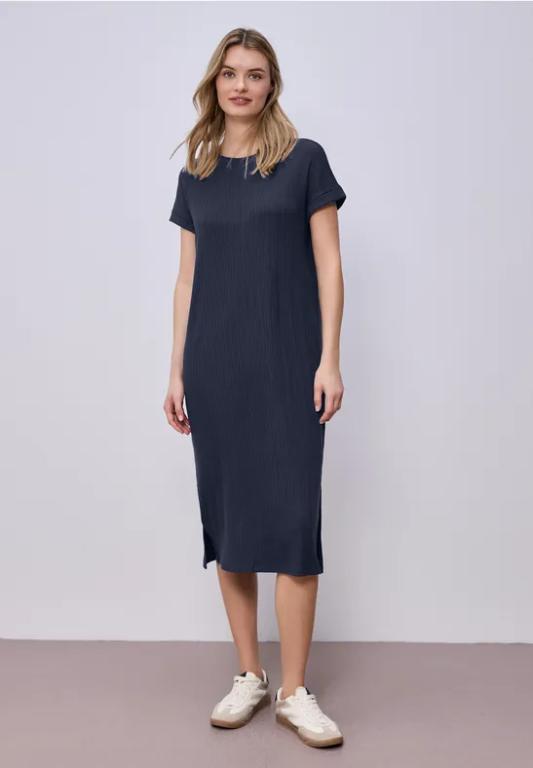 Midi-Kleid aus Jersey in Rippstruktur in Bern - Bild 1