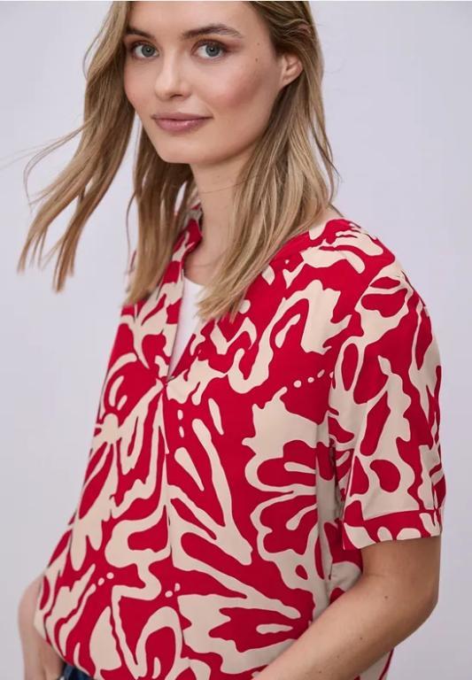 Kurzarm Bluse mit floralem Muster in Aesch - Bild 1