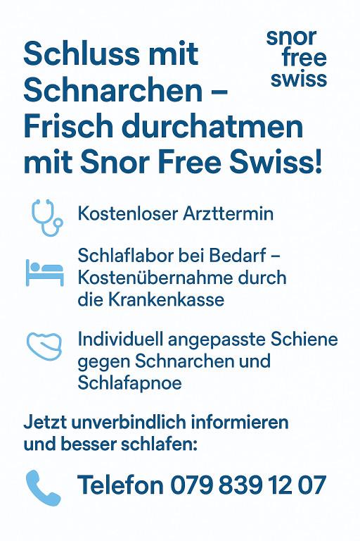 Schlafapnoe/Schnarchen-Schnarchschiene in Dübendorf - Bild 1