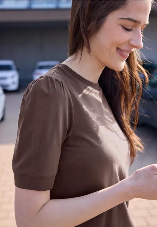 T-Shirt mit Rundhals und Puffärmeln in Urdorf - Bild 1