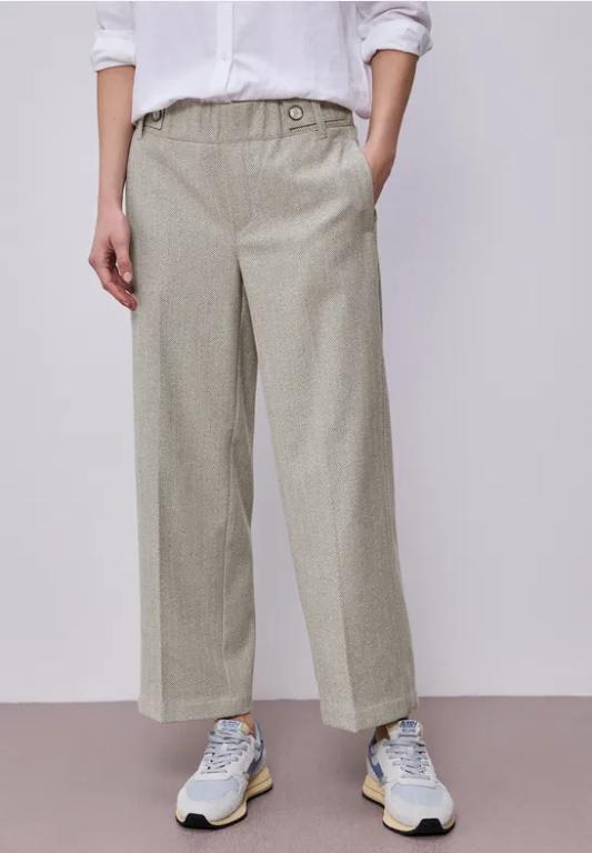 High Waist Wide Leg Hose mit Knopfdetail in Urdorf - Bild 1