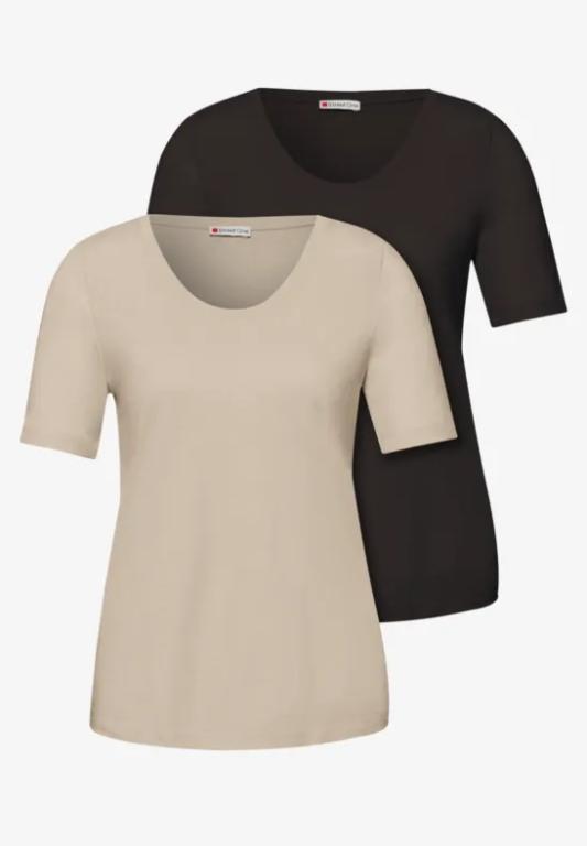 Basic T-Shirt mit Kurzarm im 2er-Pack in Solothurn - Bild 1