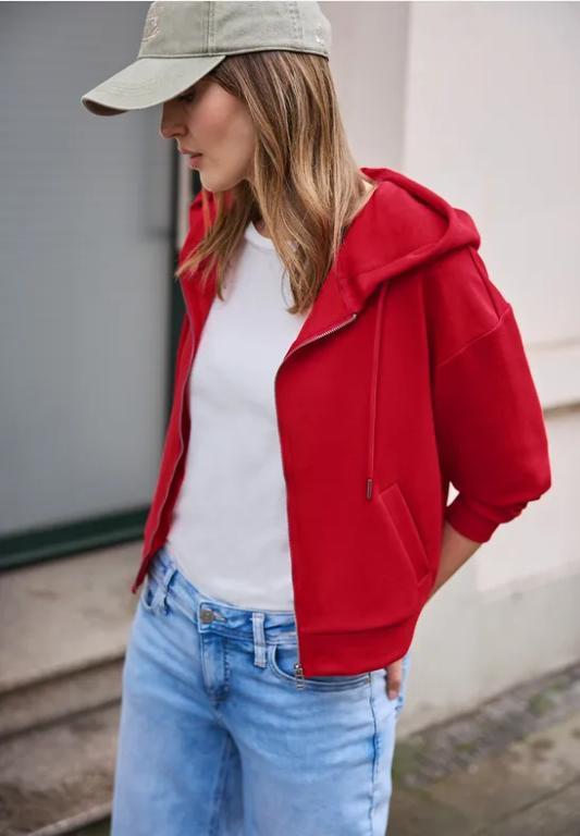 Sweatjacke im verkürzten Schnitt in Chur - Bild 1
