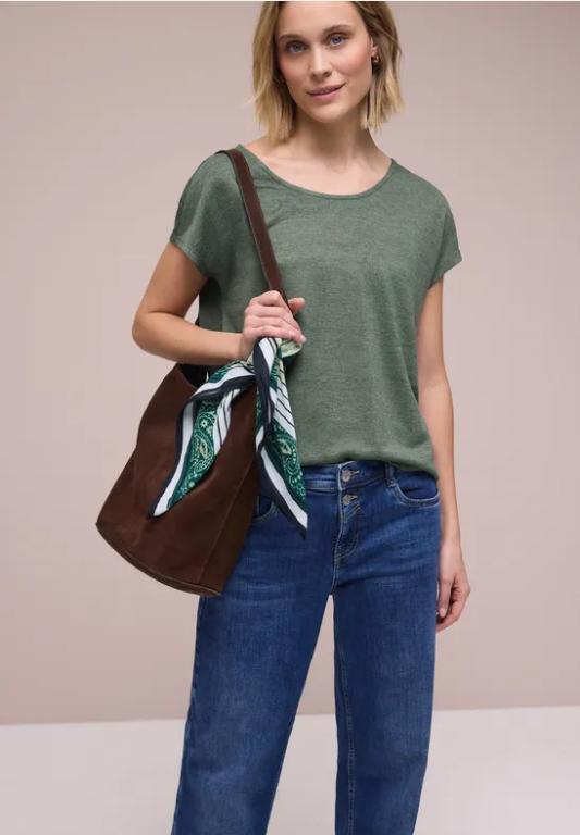 Dropped Shoulder Shirt im Leinen-Look in Bern - Bild 1
