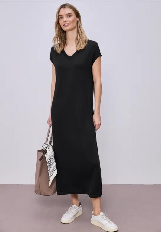 Midi-Kleid mit V-Neck im Strick-Look in Oftringen - Bild 1