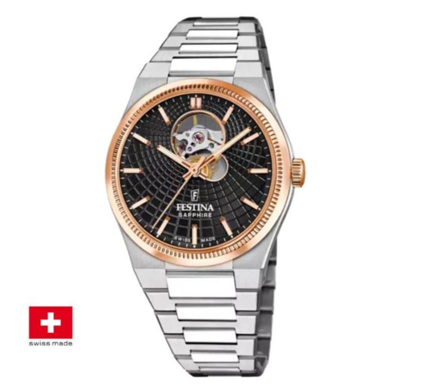 Festina Swiss Made Automatik Herrenuhr/Edelstahl/Rose Gold in Wattwil - Bild 4
