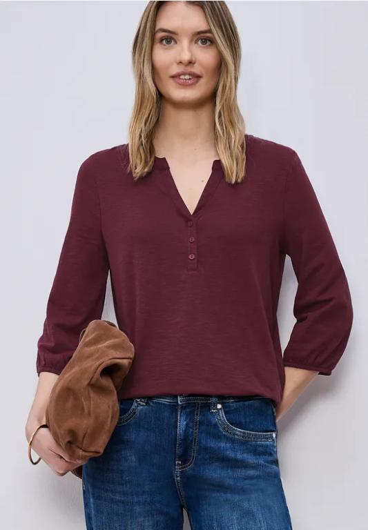 3/4-Arm Shirt mit Split Neck und Knöpfen in Liestal - Bild 1