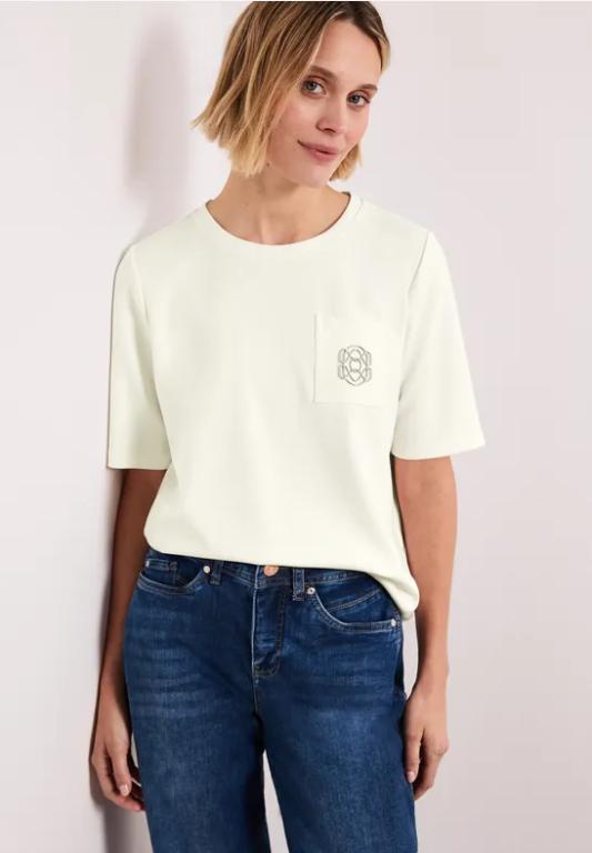 Silk-Look T-Shirt mit Deko-Detail in St. Gallen - Bild 1