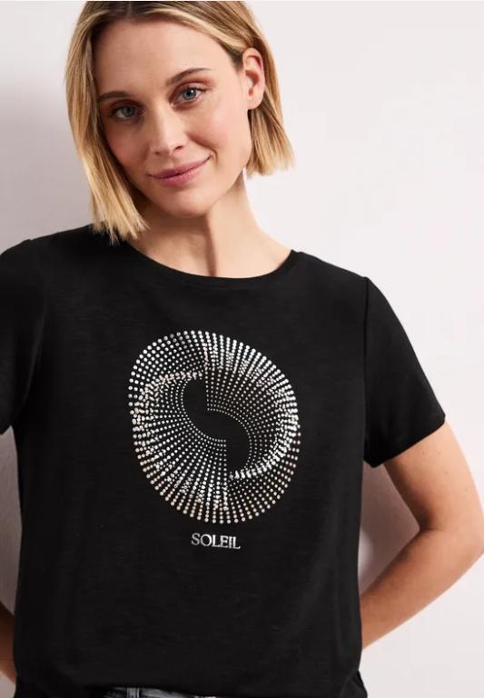 Kurzarm Shirt mit Rundhals und Print in Liestal - Bild 1