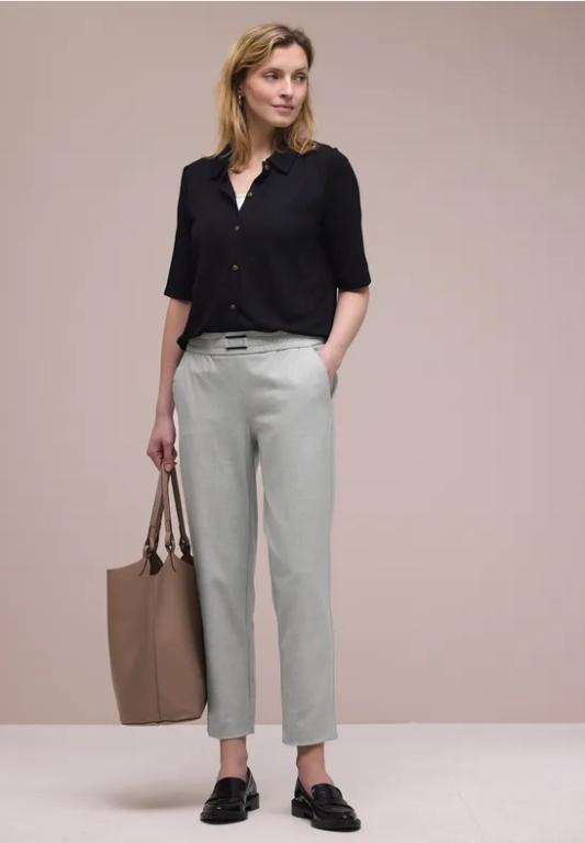 Mid Waist Slim Leg Hose mit Schnalle in Aesch - Bild 1