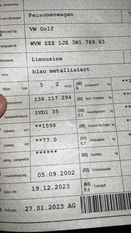 Zuverkaufen im Auftrag ein vw Golf 4 in Mels - Bild 3