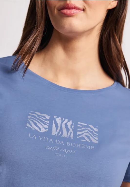 Basic T-Shirt mit Rundhals und Print in Bern - Bild 1