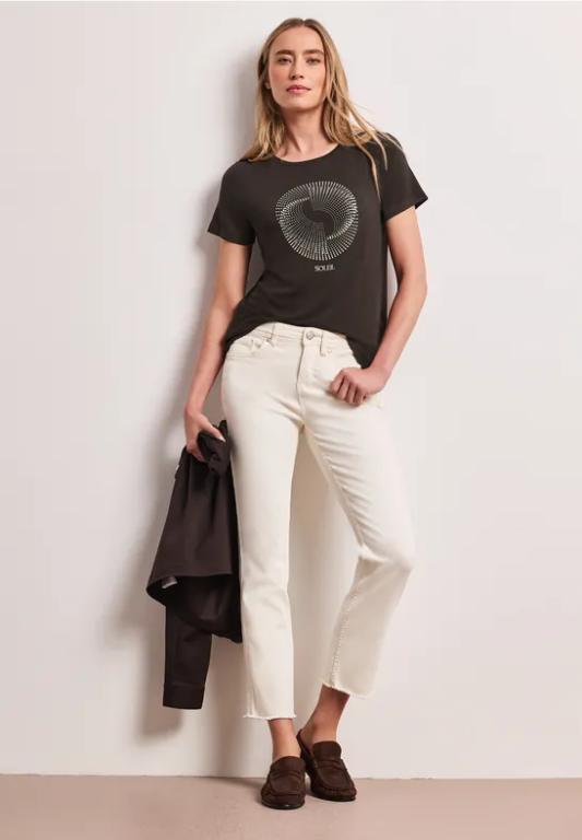 Kurzarm Shirt mit Rundhals und Print in Dulliken - Bild 1