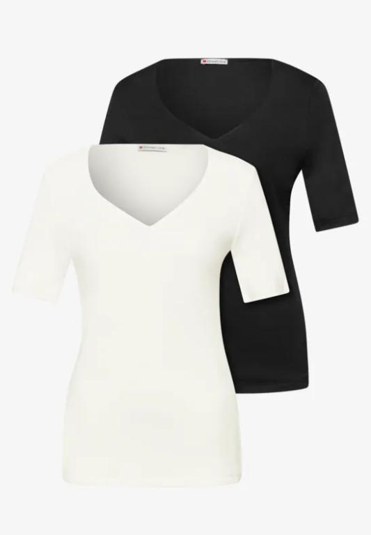 T-Shirts mit Herzausschnitt im 2er-Pack in Frauenfeld - Bild 1