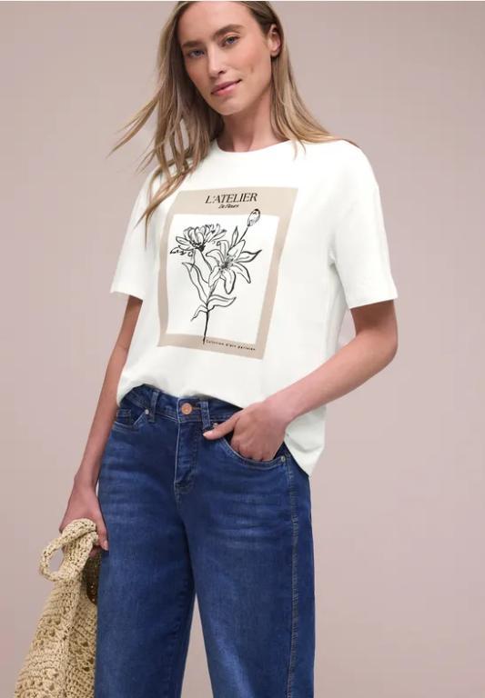 Kurzarmshirt mit Rundhals und Print in Thun - Bild 1