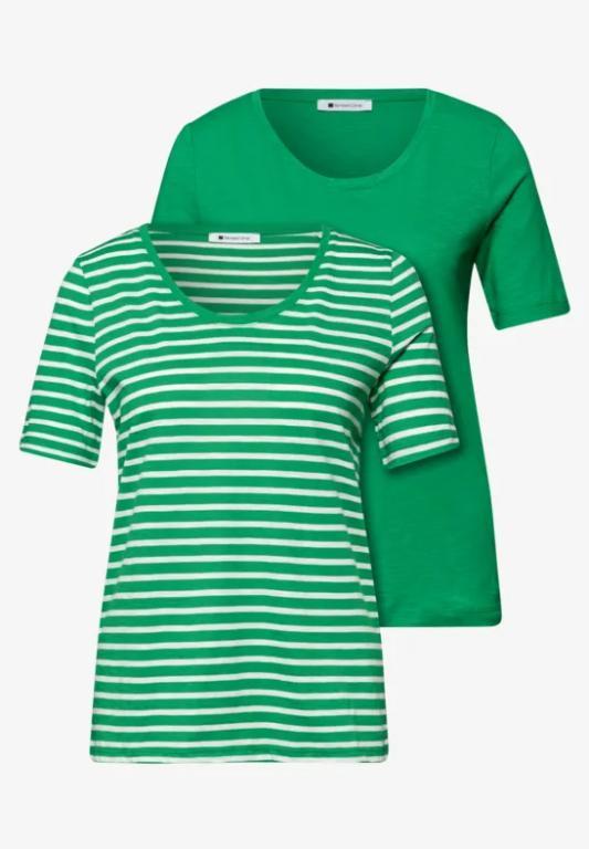 T-Shirts mit rounded V-Neck im 2er-Pack in Willisau - Bild 1