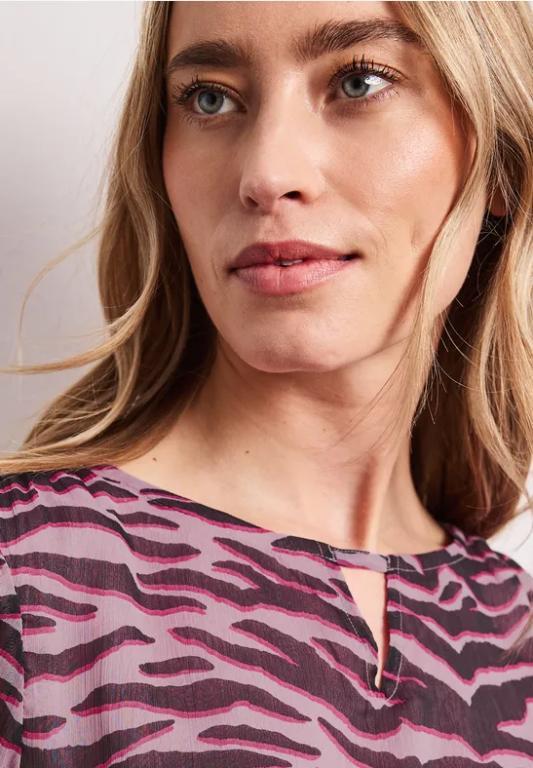 3/4-Arm Bluse mit Rundhals aus Chiffon in Luzern - Bild 1