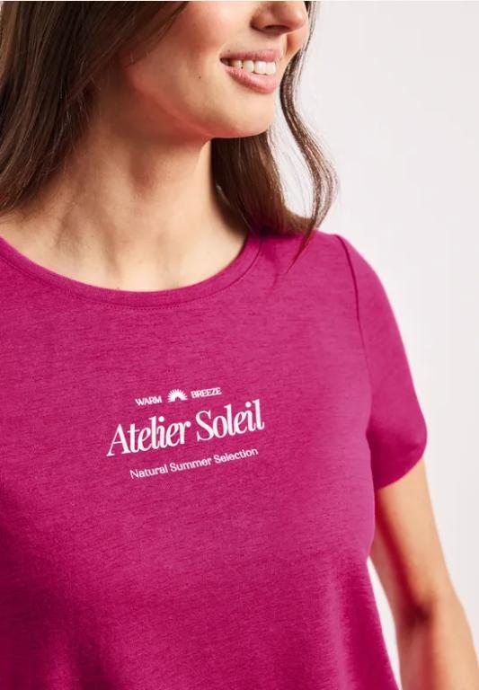 T-Shirt mit Rundhals und Wording in St. Gallen - Bild 1