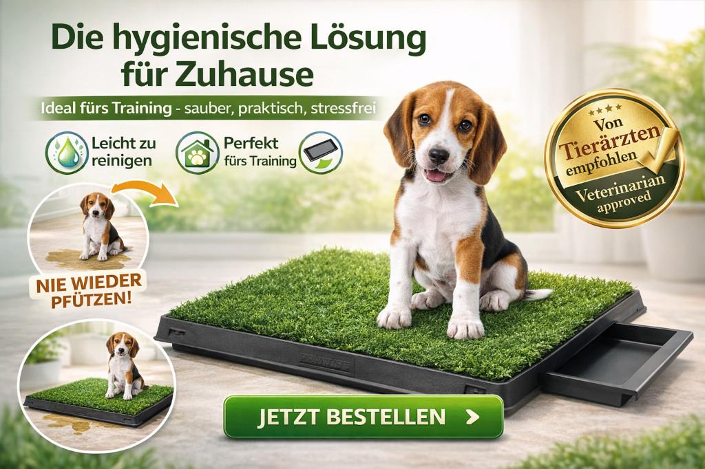 Hundeklo Welpenwc mit Kunstrasen Zuhause hygienisch praktisch in Brig - Bild 1