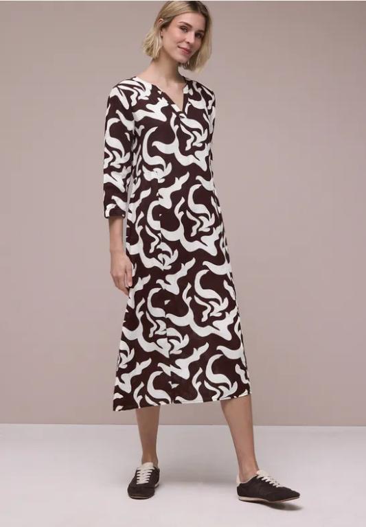 Midi-Kleid aus Leinen mit Print in Appenzell - Bild 1