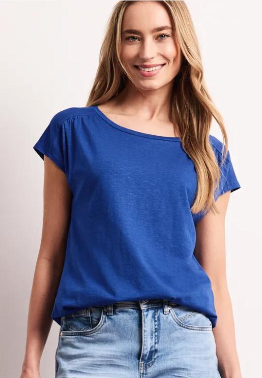 Shirt mit Rundhals und Raffung in Zürich - Bild 1