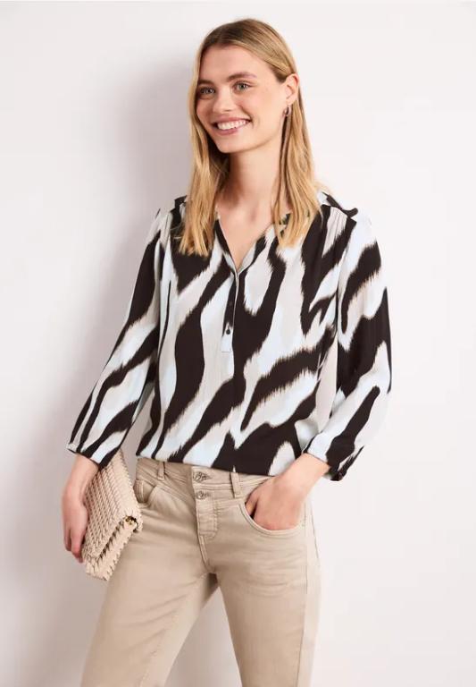Shirt mit Split Neck und Strukturmix in Dulliken - Bild 1