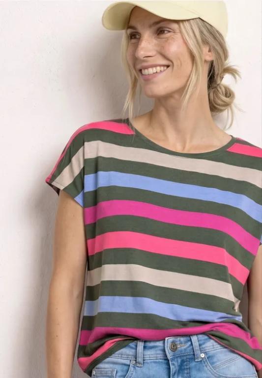 T-Shirt mit Rundhals und Elastiksaum in Zürich - Bild 1