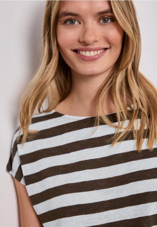 Dropped Shoulder Shirt mit Streifen und Glitzer in Luzern - Bild 1