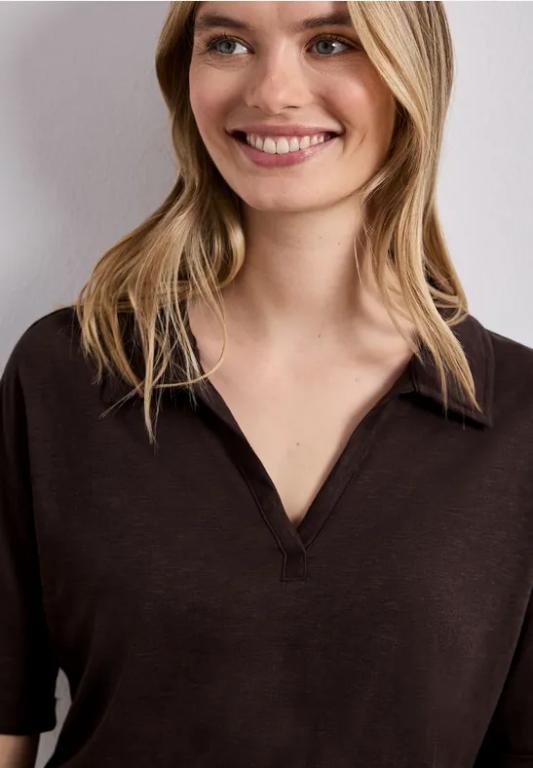 Kurzarm Poloshirt aus Jersey in Zürich - Bild 1