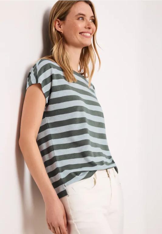 Dropped Shoulder Shirt mit Streifen und Glitzer in Aesch - Bild 1