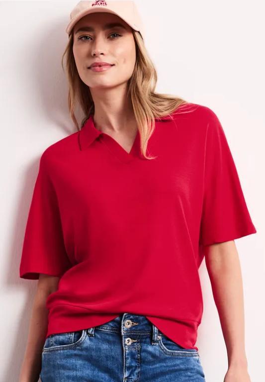 Dropped Shoulder Poloshirt mit Elastikbund in der Schweiz - Bild 1