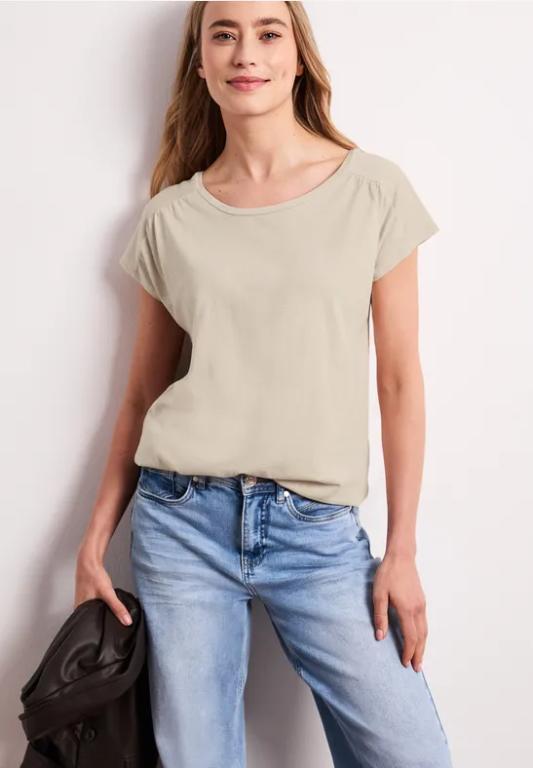 Shirt mit Rundhals und Raffung in der Schweiz - Bild 1