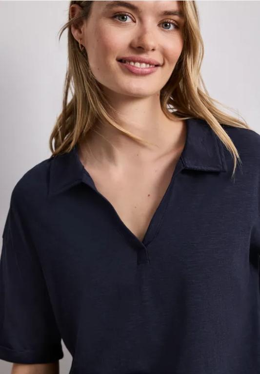 Kurzarm Poloshirt aus Jersey in der Schweiz - Bild 1