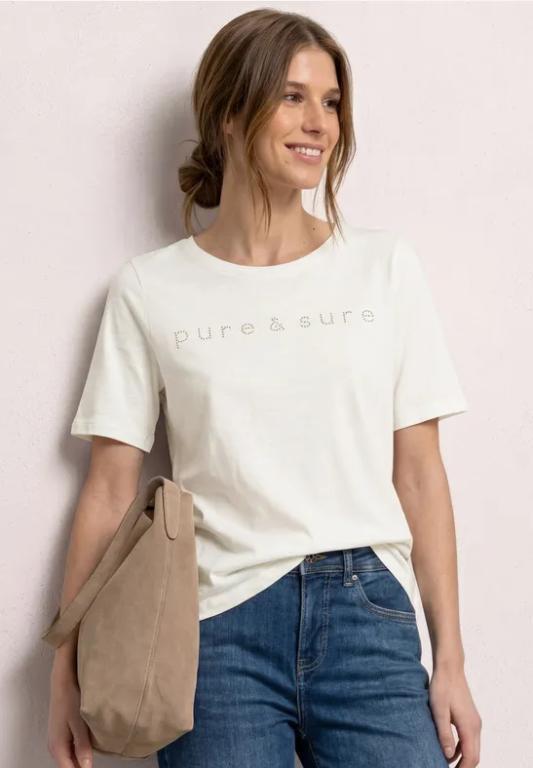 T-Shirt mit Rundhals und Schmucksteinen in St. Gallen - Bild 1