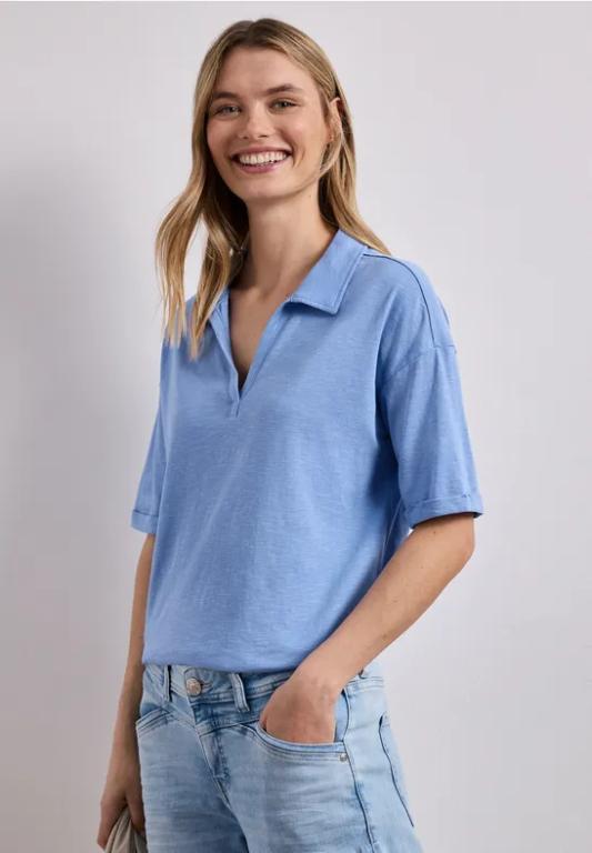 Kurzarm Poloshirt aus Jersey in Bern - Bild 1