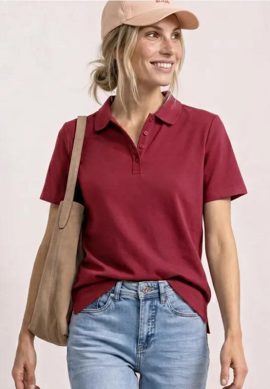 Kurzarm Poloshirt in Rippstruktur in Aesch - Bild 1